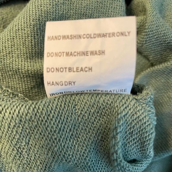 Solitaire Embroidered Full Zip Tunic Hooded Sweatshirt Green Size M - Picture 9 of 9